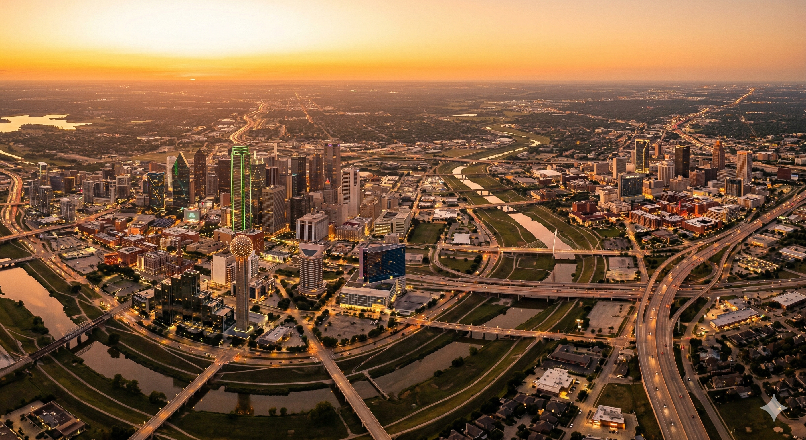 Hình ảnh khu vực Dallas-Fort Worth - vùng phục vụ của DFW Jump Start dịch vụ câu bình tận nơi